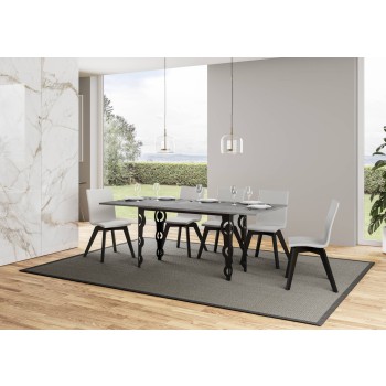 Karamay Double Table - Klapptisch 120/200x45/90 cm Karamay Double Oak Nature Anthrazitrahmen