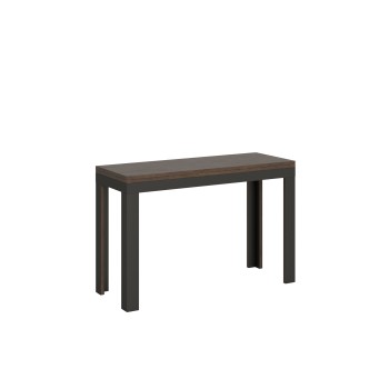 Linea Double Table - Klapptisch 120/200x45/90 cm Linea Double Eiche Natur Anthrazit Gestell