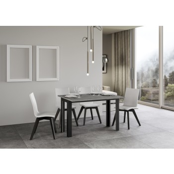 Linea Double Table - Klapptisch 120x45/90 cm Linea Double Eiche Natur Anthrazit Gestell