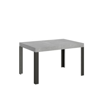 Linea Tisch – Ausziehbarer Tisch 90 x 120/224 cm, Gestell Linea Weiß Esche Anthrazit