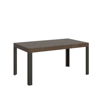 Linea Tisch – Ausziehbarer Tisch 90 x 160/264 cm, Gestell Linea Weiß Esche Anthrazit