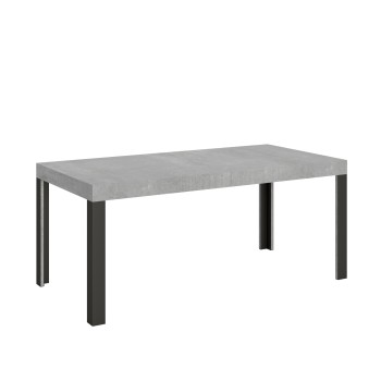 Linea Tisch – Ausziehbarer Tisch 90 x 180/284 cm, Gestell Linea Weiß Esche Anthrazit