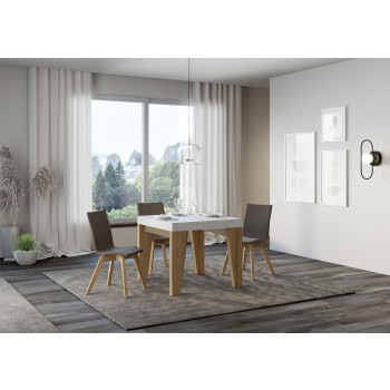 Naxy Table - Ausziehbarer Tisch 90x90/246 cm Naxy White Ash