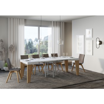 Naxy Table - Ausziehbarer Tisch 90x90/246 cm Naxy White Ash