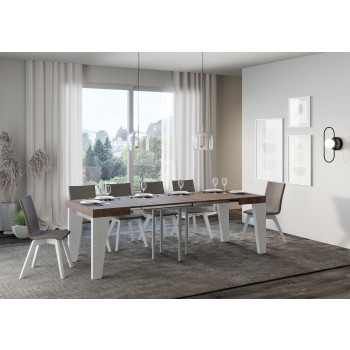 Naxy Table - Ausziehbarer Tisch 90x90/246 cm Naxy White Ash