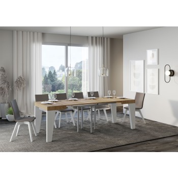 Naxy Table - Ausziehbarer Tisch 90x90/246 cm Naxy White Ash