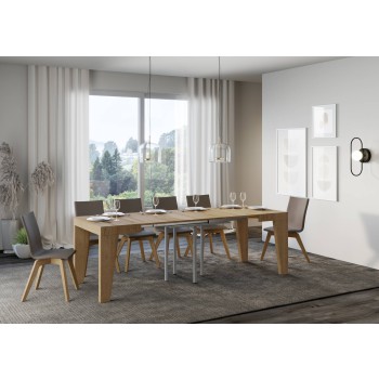 Naxy Table - Ausziehbarer Tisch 90x90/246 cm Naxy White Ash