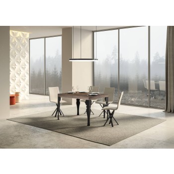 Paxon Anthrazit Tisch - Ausziehbarer Tisch 90X120/224 cm Paxon White Ash Anthrazit Gestell