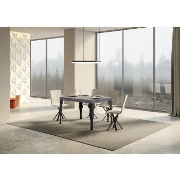 Paxon Anthrazit Tisch - Ausziehbarer Tisch 90X120/224 cm Paxon White Ash Anthrazit Gestell