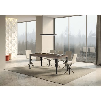 Paxon Anthrazit Tisch - Ausziehbarer Tisch 90x160/264 cm Paxon White Ash Anthrazit Gestell