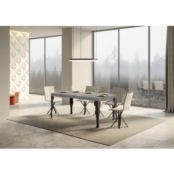 Paxon Anthrazit Tisch - Ausziehbarer Tisch 90x160/264 cm Paxon White Ash Anthrazit Gestell