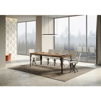 Paxon Anthrazit Tisch - Ausziehbarer Tisch 90x180/440 cm Paxon White Ash Anthrazit Gestell