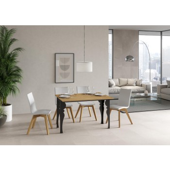 Paxon Double Table - Klapptisch 120/200x45/90 cm Paxon Double Oak Nature Anthrazitrahmen