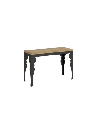 Paxon Double Table - Klapptisch 120/200x45/90 cm Paxon Double Oak Nature Anthrazitrahmen