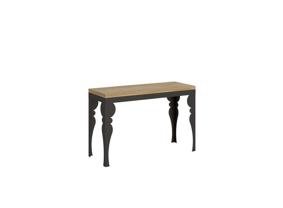 Paxon Double Table - Klapptisch 120/200x45/90 cm Paxon Double Oak Nature Anthrazitrahmen