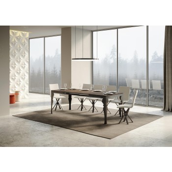 Paxon Evolution Anthrazit Tisch - Ausziehbarer Tisch 90x120/224 cm Paxon Evolution White Ash Anthrazit Gestell