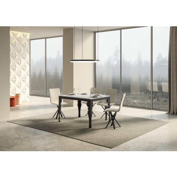 Paxon Evolution Anthrazit Tisch - Ausziehbarer Tisch 90x120/224 cm Paxon Evolution White Ash Anthrazit Gestell