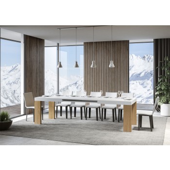 Roxell Tisch - Ausziehbarer Tisch 90x160/264 cm Roxell White Ash