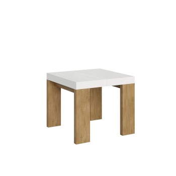 Roxell Tisch - Ausziehbarer Tisch 90x90/246 cm Roxell White Ash