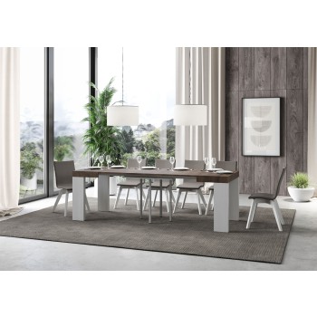 Roxell Tisch - Ausziehbarer Tisch 90x90/246 cm Roxell White Ash