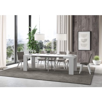 Roxell Tisch - Ausziehbarer Tisch 90x90/246 cm Roxell White Ash