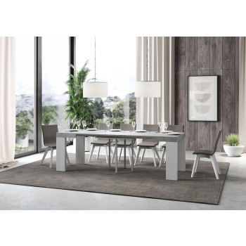 Roxell Tisch - Ausziehbarer Tisch 90x90/246 cm Roxell White Ash