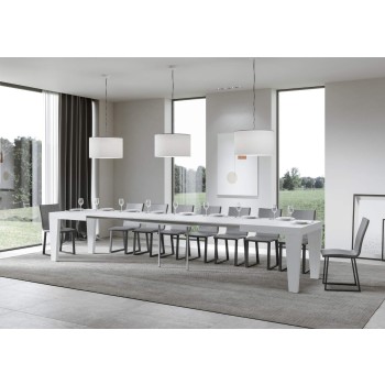 Spimbo Tisch - Ausziehbarer Tisch 90x130/390 cm Spimbo White Ash