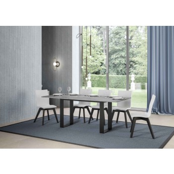 Tecno Double Table - Klapptisch 120/200x45/90 cm Gestell Tecno Double Oak Nature Anthrazit