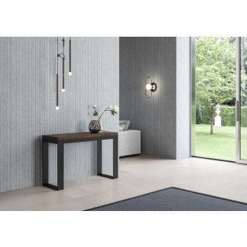 Tecno Double Table - Klapptisch 120/200x45/90 cm Gestell Tecno Double Oak Nature Anthrazit