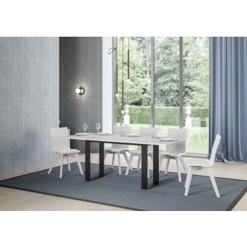 Tecno Double Table - Klapptisch 120/200x45/90 cm Gestell Tecno Double Oak Nature Anthrazit