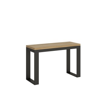 Tecno Double Table - Klapptisch 120/200x45/90 cm Gestell Tecno Double Oak Nature Anthrazit