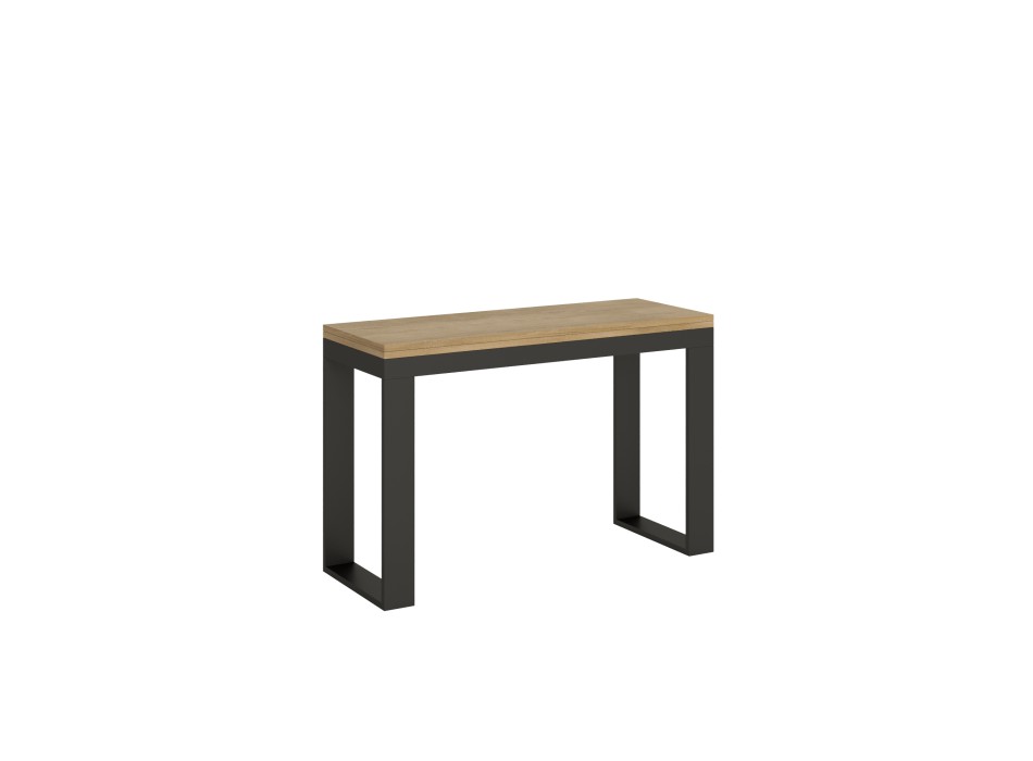 Tecno Double Table - Klapptisch 120/200x45/90 cm Gestell Tecno Double Oak Nature Anthrazit