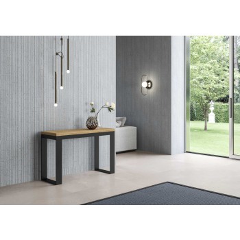 Tecno Double Tisch - Klapptisch 120x45/90 cm Tecno Double Oak Nature Anthrazit Gestell