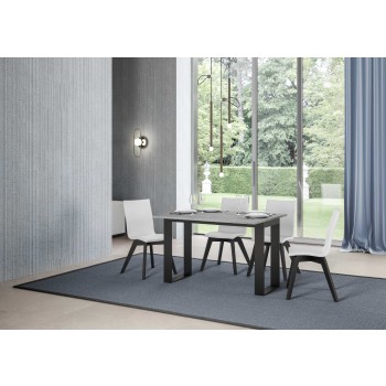 Tecno Double Table - Klapptisch 120x45/90 cm Tecno Double Oak Nature Anthrazitrahmen