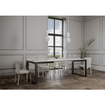 Tecno Evolution Tisch - Ausziehbarer Tisch 90x160/264 cm Tecno Evolution White Ash Anthrazit Gestell