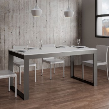 Tecno Evolution Tisch - Ausziehbarer Tisch 90x160/264 cm Tecno Evolution White Ash Anthrazit Gestell