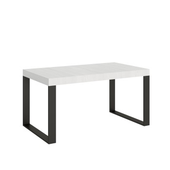 Tecno Tisch - Ausziehbarer Tisch 90x160/264 cm Tecno White Ash Anthrazit Gestell