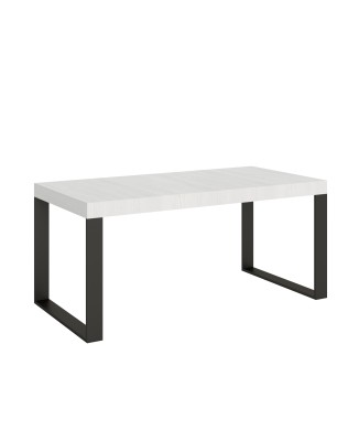 Tecno Tisch - Ausziehbarer Tisch 90x180/284 cm Tecno White Ash Anthrazit Gestell