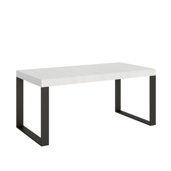 Tecno Tisch - Ausziehbarer Tisch 90x180/284 cm Tecno White Ash Anthrazit Gestell