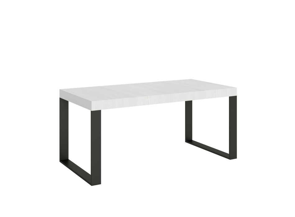 Tecno Tisch - Ausziehbarer Tisch 90x180/284 cm Tecno White Ash Anthrazit Gestell