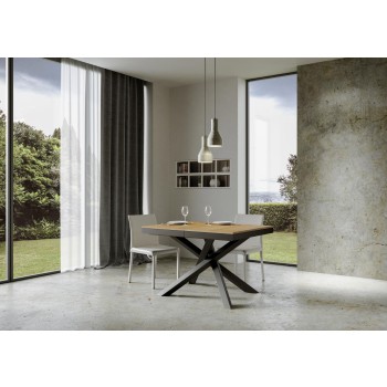 Volantis Evolution Tisch Anthrazit-Gestell - Ausziehbarer Tisch 90x120/224 cm Volantis Evolution White Ash Anthrazit-Gestell