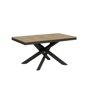 Volantis Evolution Tisch Anthrazit Gestell - Ausziehbarer Tisch 90x160/420 cm Volantis Evolution Weiß Esche Anthrazit Gestell