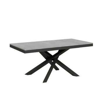 Volantis Evolution Tisch Anthrazit Gestell - Ausziehbarer Tisch 90x180/440 cm Volantis Evolution Weiß Esche Anthrazit Gestell