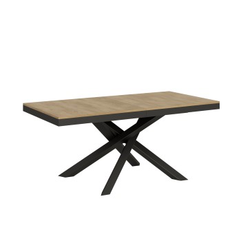 Volantis Evolution Tisch Anthrazit Gestell - Ausziehbarer Tisch 90x180/440 cm Volantis Evolution Weiß Esche Anthrazit Gestell