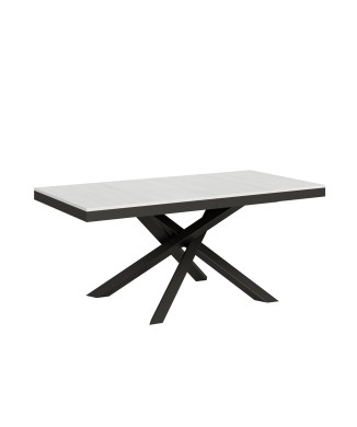 Volantis Evolution Tisch Anthrazit Gestell - Ausziehbarer Tisch 90x180/440 cm Volantis Evolution Weiß Esche Anthrazit Gestell