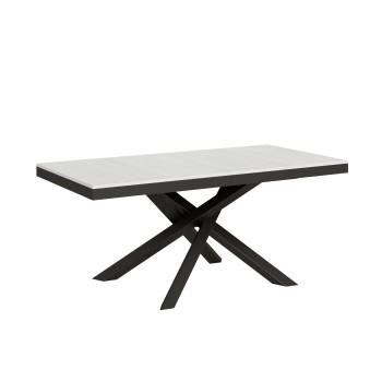 Volantis Evolution Tisch Anthrazit Gestell - Ausziehbarer Tisch 90x180/440 cm Volantis Evolution Weiß Esche Anthrazit Gestell