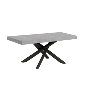 Volantis Premium Tisch Anthrazit Gestell - Ausziehbarer Tisch 90x120/224 cm Volantis Premium Weiß Esche Anthrazit Gestell