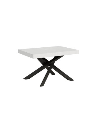 Volantis Tisch Anthrazit-Gestell - Ausziehbarer Tisch 90x120/224 cm Volantis White Ash Anthrazit-Gestell