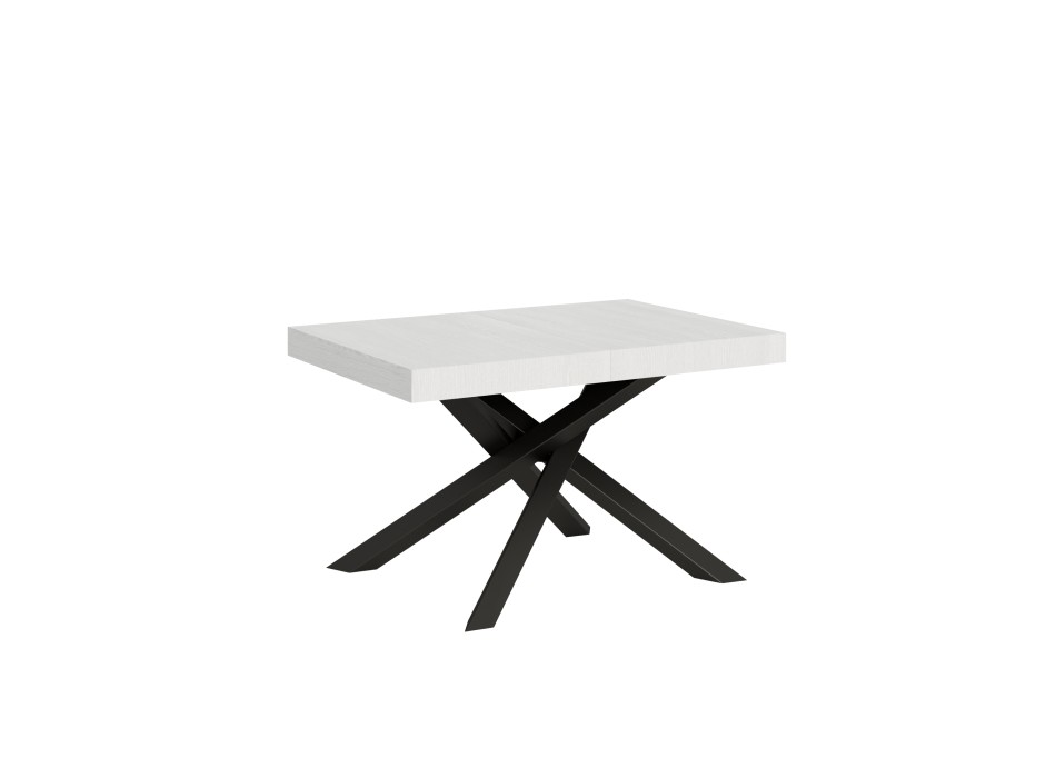 Volantis Tisch Anthrazit-Gestell - Ausziehbarer Tisch 90x120/224 cm Volantis White Ash Anthrazit-Gestell