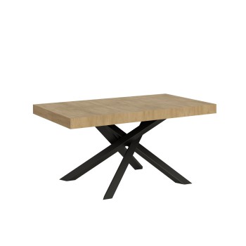 Volantis Tisch Anthrazit-Gestell - Ausziehbarer Tisch 90x160/264 cm Volantis White Ash Anthrazit-Gestell